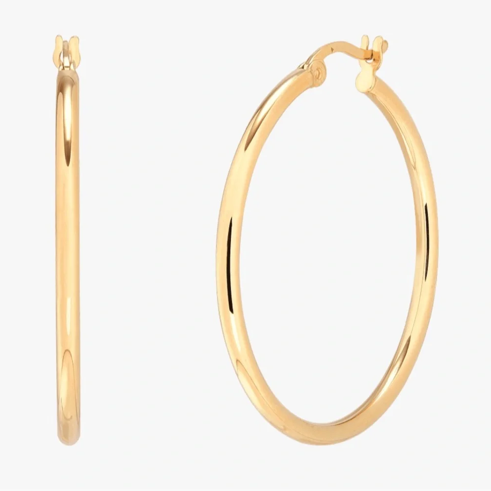 Silpada Gold Hoop Earrings - Picture 1 of 3